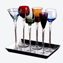 Ensemble de verres  liqueur dans des coloris de pierres prcieuses