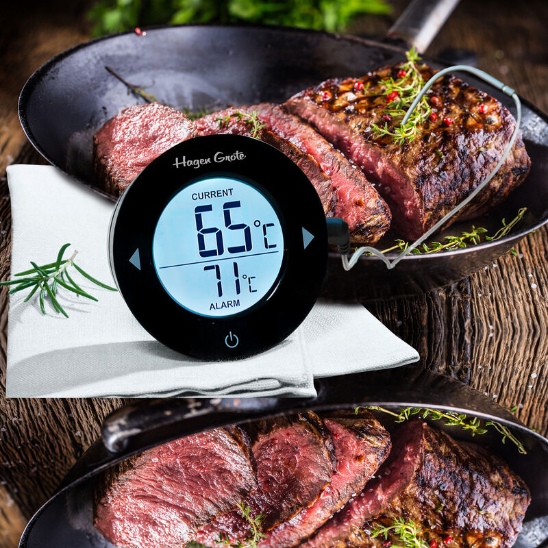 Thermomètre à viande, mesure multi-angle ABS lecture instantanée  thermomètre alimentaire à aspiration magnétique largement utilisé  hygiénique pour la