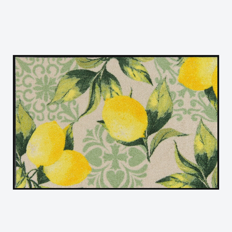 Ce tapis de sol spcial cuisine et entre au motif exclusif de citron protge sols et articulations