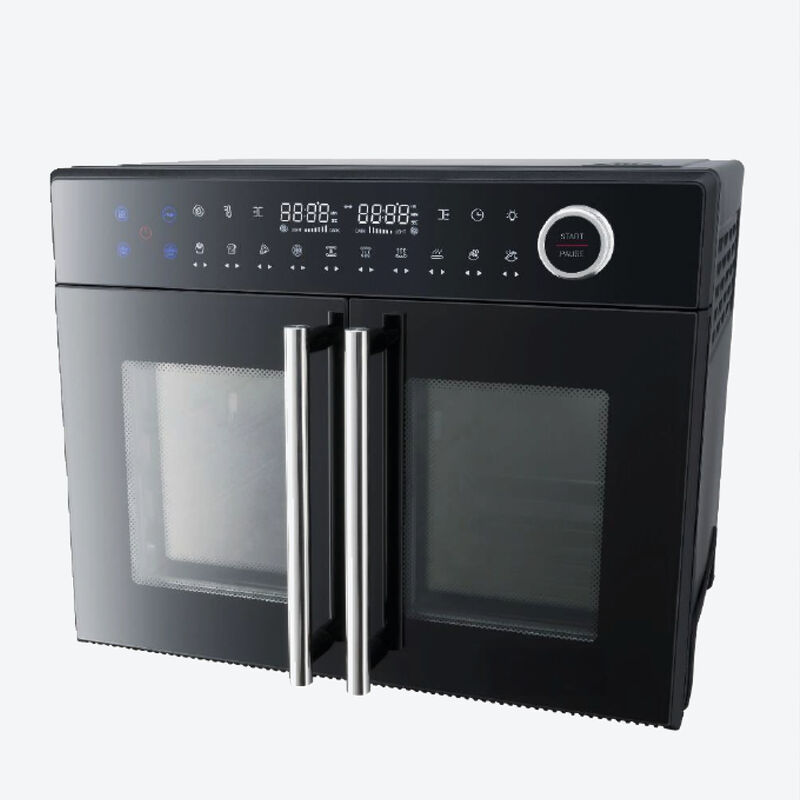 Grand four gril-friteuse  air chaud de 24 litres, sparable en deux chambres de cuisson rglables individuellement