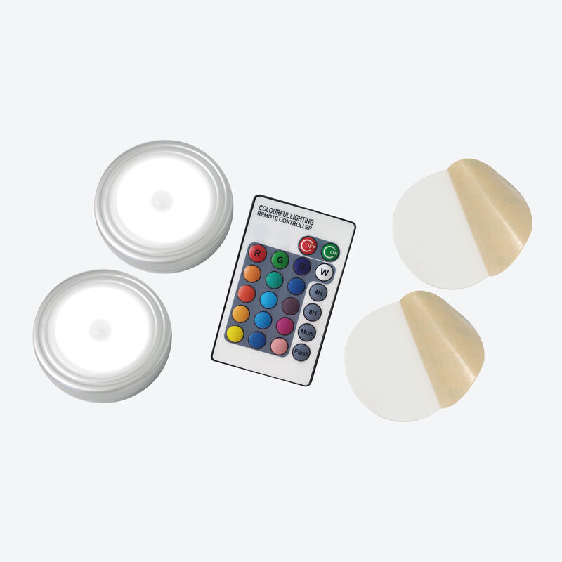 Mini-lampes LED mobiles avec télécommande, 16 couleurs, sans fil, à piles -  Hagen Grote GmbH