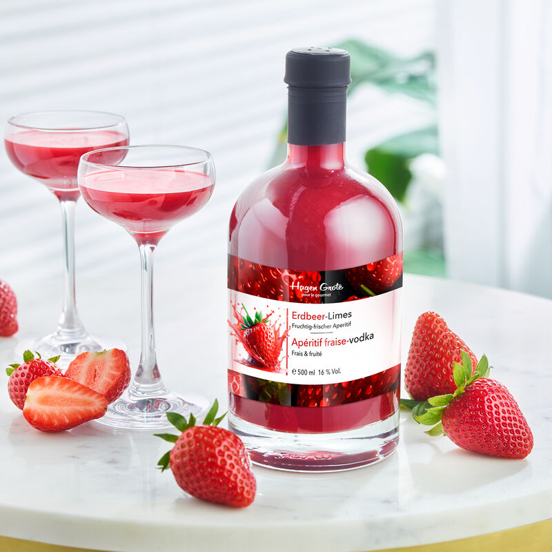 Pure de fraise-vodka : un apritif fruit et frais