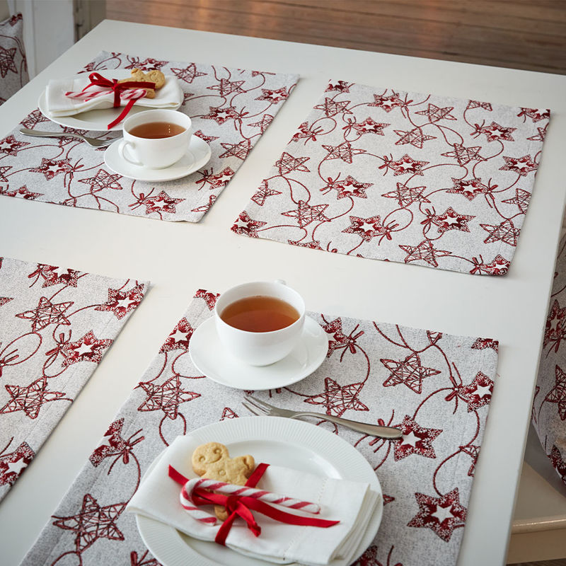 Sets de table double face au motif de guirlande d'toiles trs dcoratif