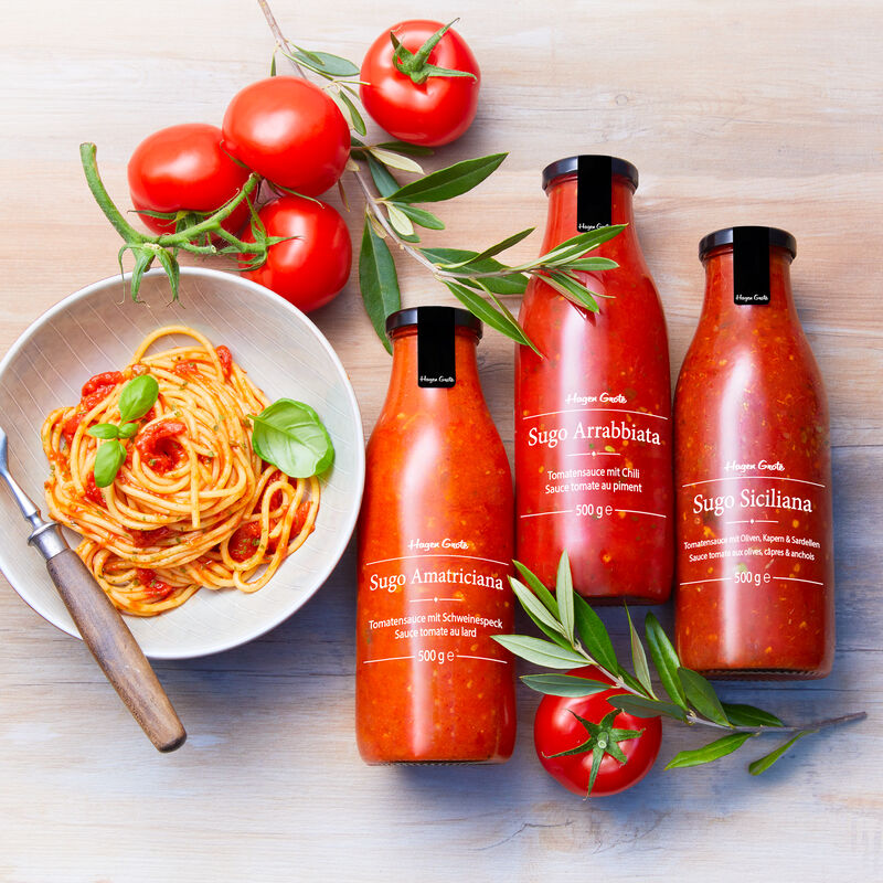 Trs aromatiques : sauces italiennes aux tomates San Marzano hautement aromatiques