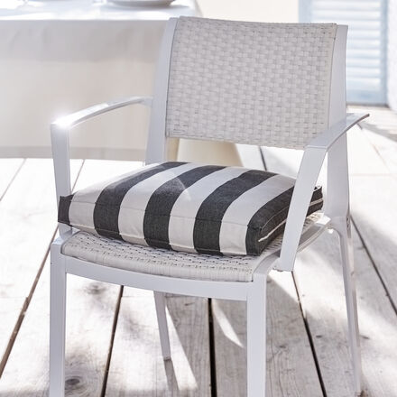 Image du produit pour 'Coussin  rayures : linge de table de jardin et de terrasse rsistant aux intempries et aux taches'