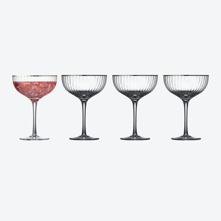 Image du produit pour 'lgantes coupes  cocktail/champagne vintage  fine bordure dore'