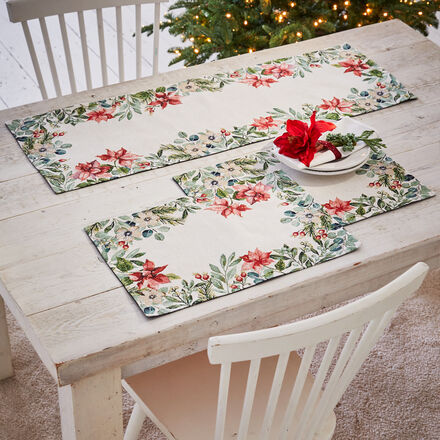 Image du produit pour 'lgants sets de table Gobelin au motif floral de Nol'