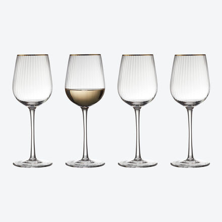 Image du produit pour 'lgants verres  vin blanc vintage  fine bordure dore'