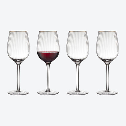 Image du produit pour 'lgants verres  vin rouge vintage  fine bordure dore'