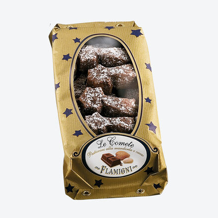 Image du produit pour 'Le Comete Cacao - biscuit de Nol traditionnel aux amandes, biscuit italien toile filante, pasticcini alla mandorla'