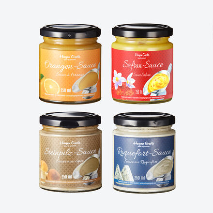 Image du produit pour 'Lot de 4 sauces gourmandes, hautement aromatiques'