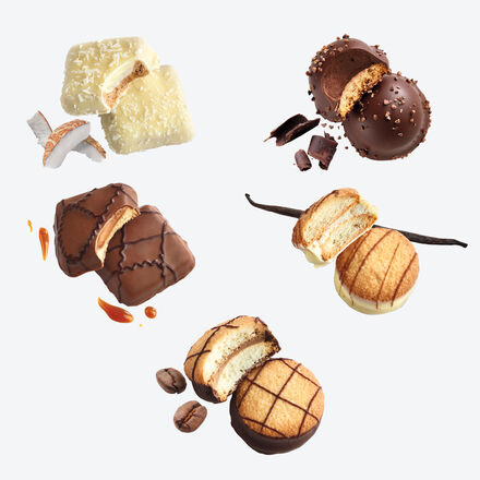 Image du produit pour 'Mignardises - assortiment de biscuits fins au chocolat belge, biscuits au chocolat, coffret de biscuits fins pour le caf'