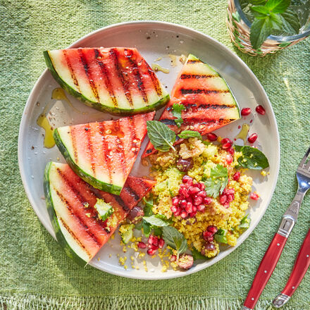 Image du produit pour 'Pastque grille avec couscous et grenade'