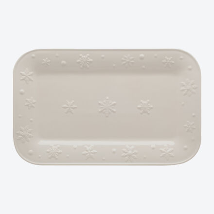 Image du produit pour 'Plat rectangulaire - Vaisselle de Nol, dcor relief Flocons de neige'