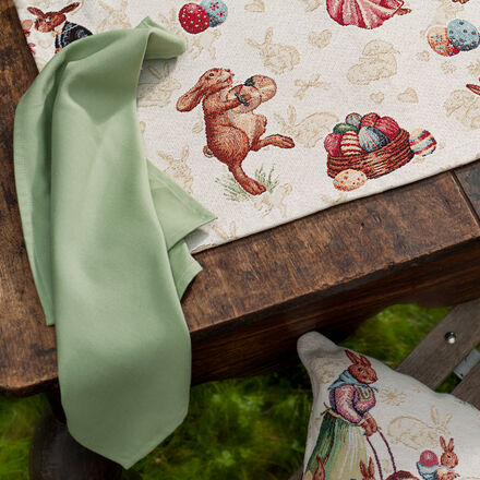 Image du produit pour 'Serviette: Les motifs gais de lapins dcorent le linge de table Gobelin'