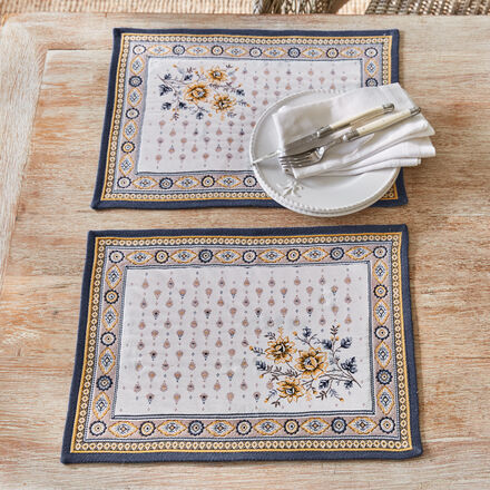 Image du produit pour 'Sets de table au motif floral, pais, qualit double jacquard'