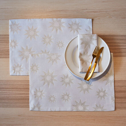 Image du produit pour 'Sets de table jacquard lgants avec motif toiles et effet brillant'