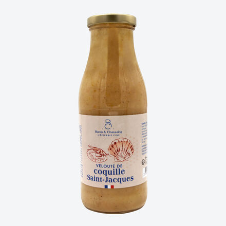 Image du produit pour 'Spcialit de Bretagne : velout de coquilles Saint-Jacques et de langoustines, Soupe de France, soupe de poisson'